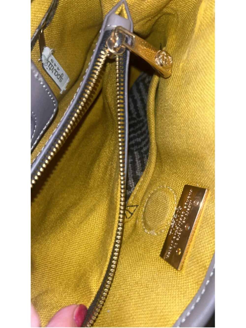 Women's Spartina 449 Satchel Bag One Size Grey and Yellow